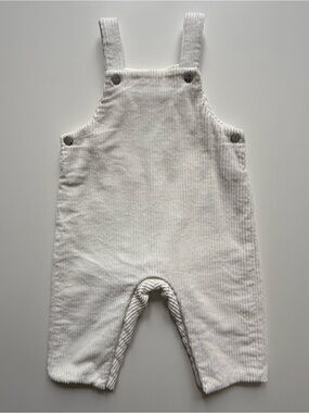 Jacadi Baby Unisex Corduroy Overalls, Soft White (Cream) - Size 6M